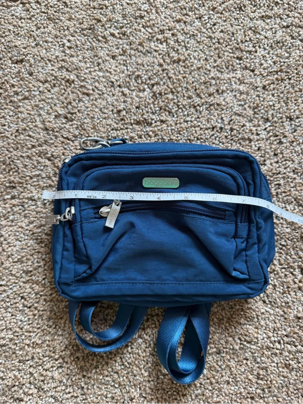 BAGGALLINI Blue Legacy Triple Zip Bagg Crossbody Convertible Clutch Waist Bag